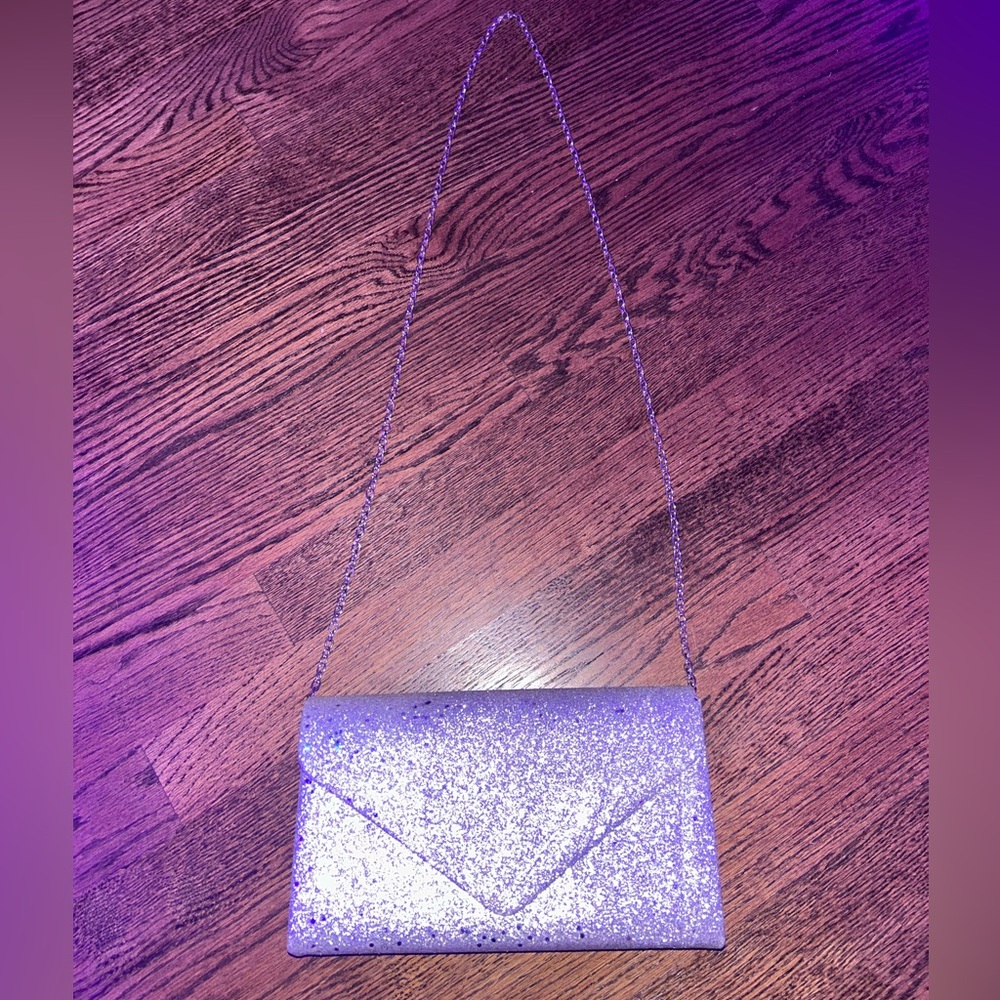 Silver glitter crossbody bag